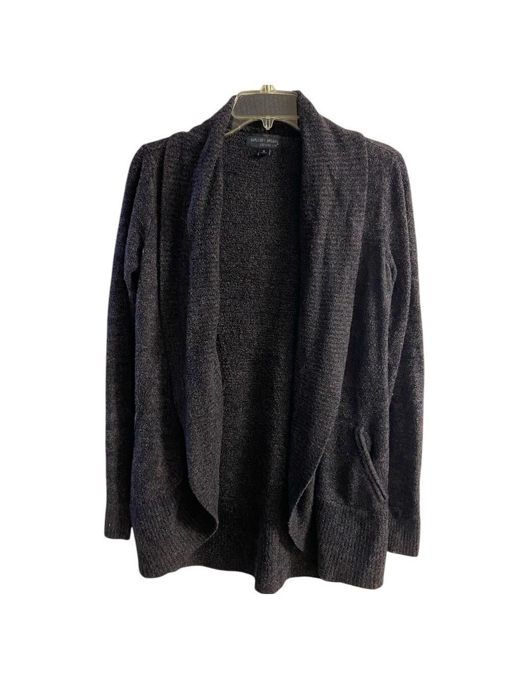 Barefoot Dreams Black Open Cardigan Medium
